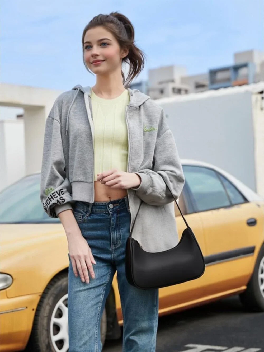 Stylish Women's Hobo Tote Bag - Cute Mini Clutch & Underarm Purse for Daily Use
